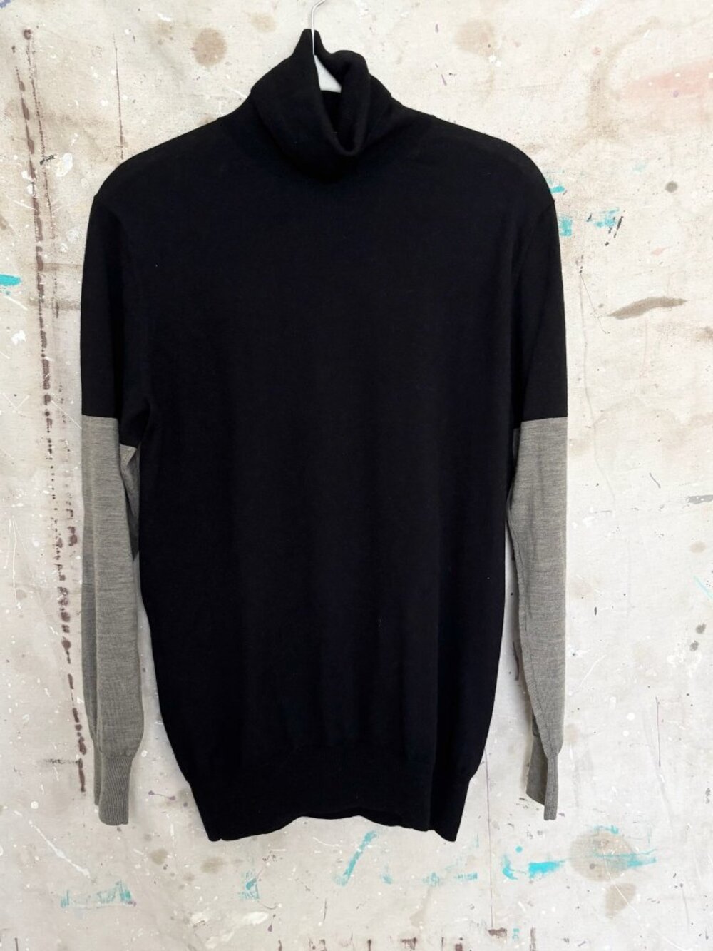 Dries Van Noten Colorblock Turtleneck Sweater